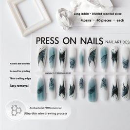 New Chinese Style Nail Tips - Long Ladder Frosted Set
