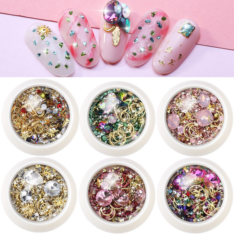 New Nail Art Decorations - Metallic Diamond Studs
