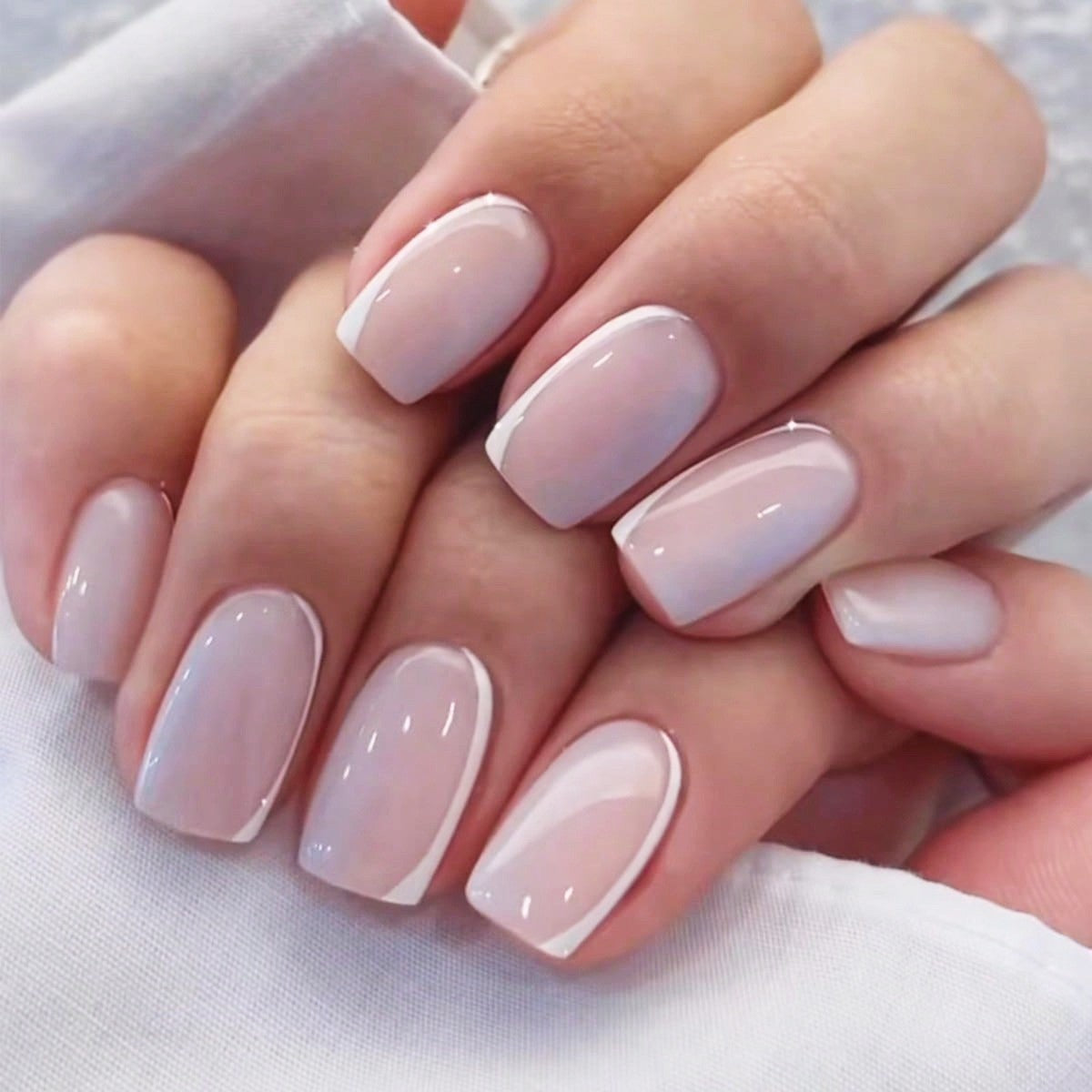 Candy Color Press On Nails - European & French Style Set