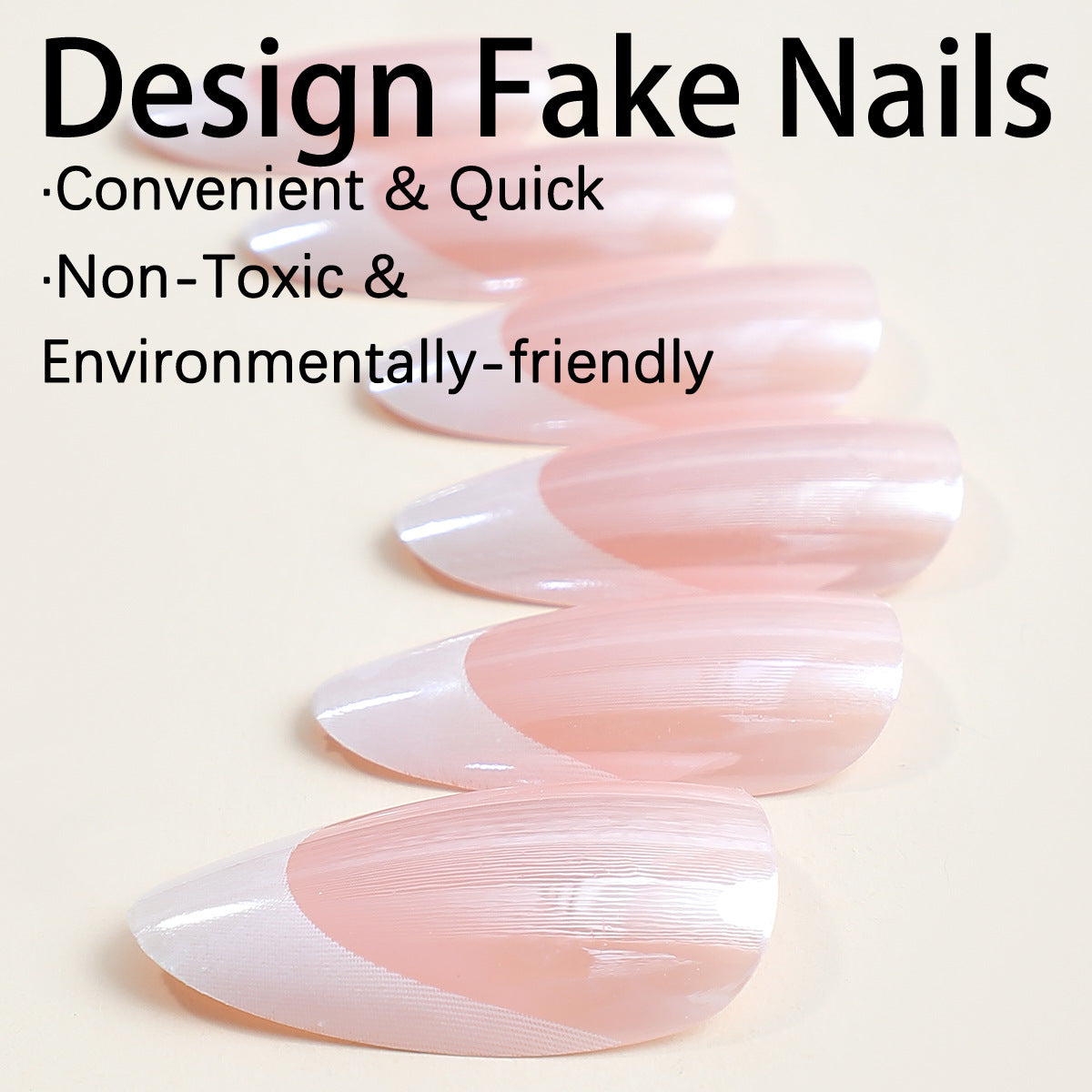 Wearable French Nails - Electroplated White Tip Set