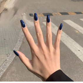 Creative Solid Color Press On Nails - 12 Shade Collection