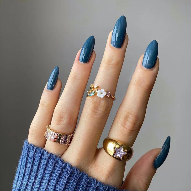 Wear Armor Mid-Length Nails - Solid Color Drop Shape Set