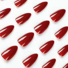 Wear Armor Mid-Length Nails - Solid Color Drop Shape Set