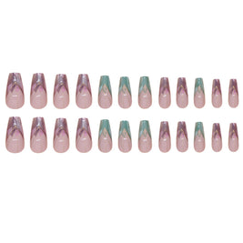 European Style Nail Tips - Glossy French Ombre Design