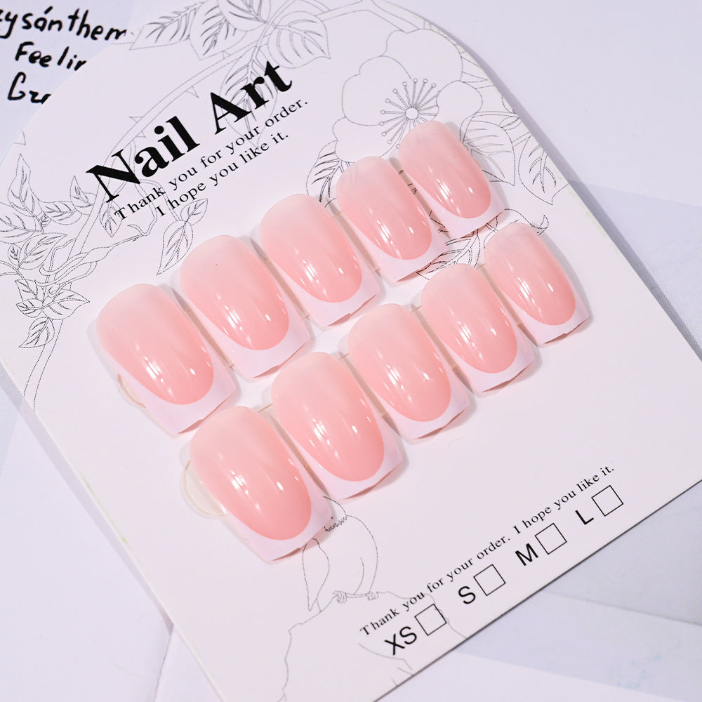 24 Piece Square Press On Nails Pink - Ready to Wear Fake Nail