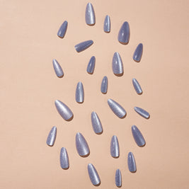 Purple Cat's Eye Press-On Nail - Waterproof Wearable Armor Set