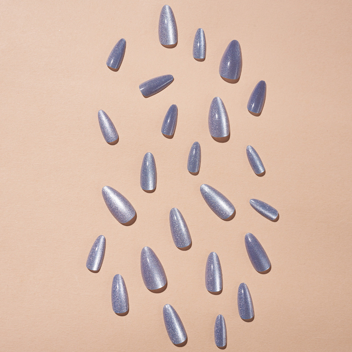 Purple Cat's Eye Press-On Nail - Waterproof Wearable Armor Set