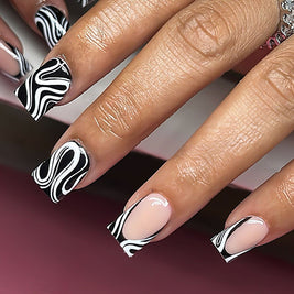 Candy Color Press On Nails - European & French Style Set