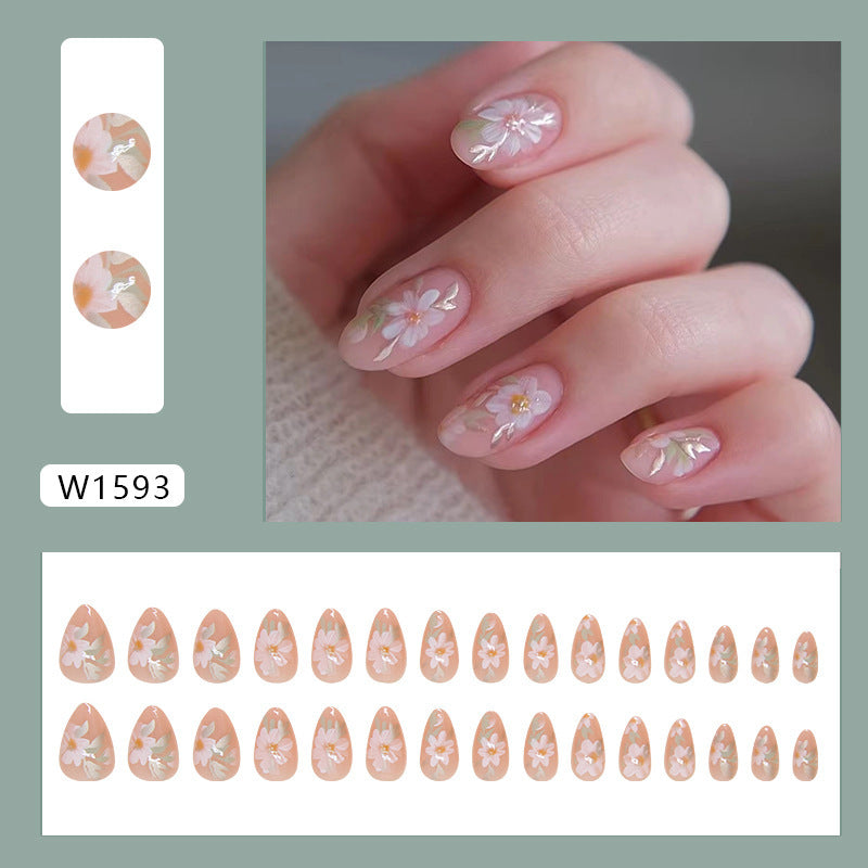 Short Almond Nail Patches - Sweet & Fresh Design