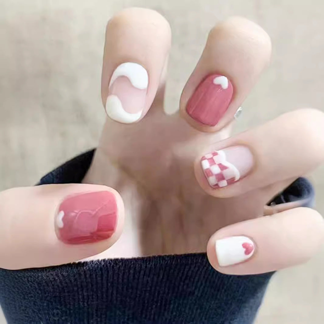 Candy Color Press On Nails - European & French Style Set
