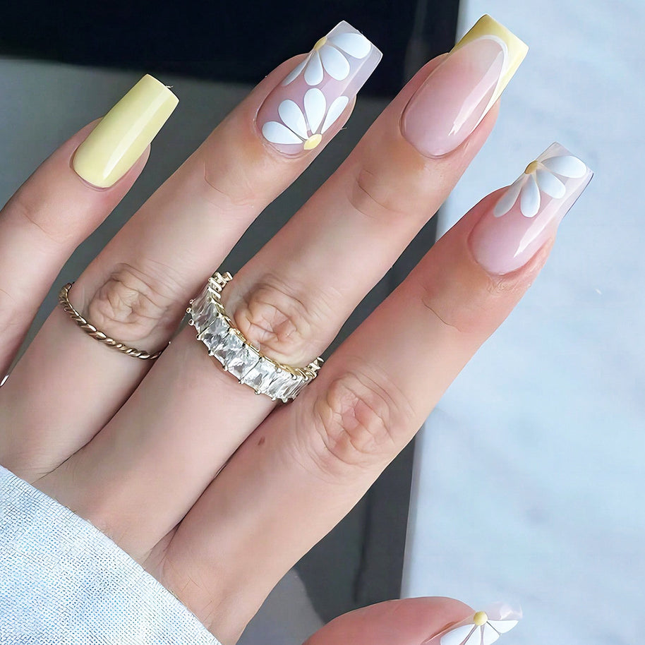 Candy Color Press On Nails - European & French Style Set