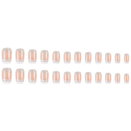 Glitter French Tip Nails - Sweet Starry Night Design