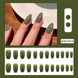 Creative Solid Color Press On Nails - 12 Shade Collection