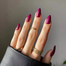 Wear Armor Mid-Length Nails - Solid Color Drop Shape Set