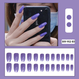 Creative Solid Color Press On Nails - 12 Shade Collection