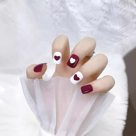 Candy Color Press On Nails - European & French Style Set