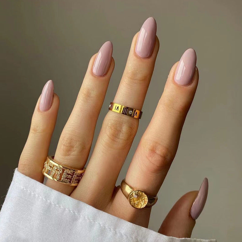 Wear Armor Mid-Length Nails - Solid Color Drop Shape Set
