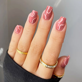 Candy Color Press On Nails - European & French Style Set