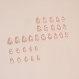 Short Almond Nail Patches - Sweet & Fresh Design