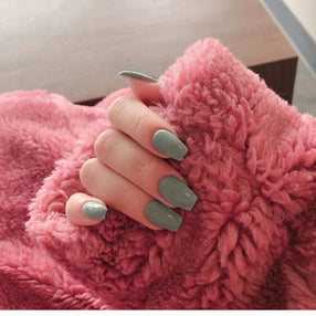 Creative Solid Color Press On Nails - 12 Shade Collection