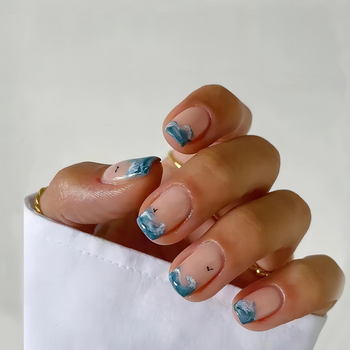 Candy Color Press On Nails - European & French Style Set
