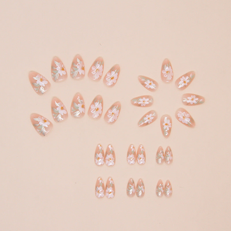 Short Almond Nail Patches - Sweet & Fresh Design