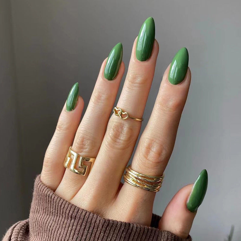 Wear Armor Mid-Length Nails - Solid Color Drop Shape Set