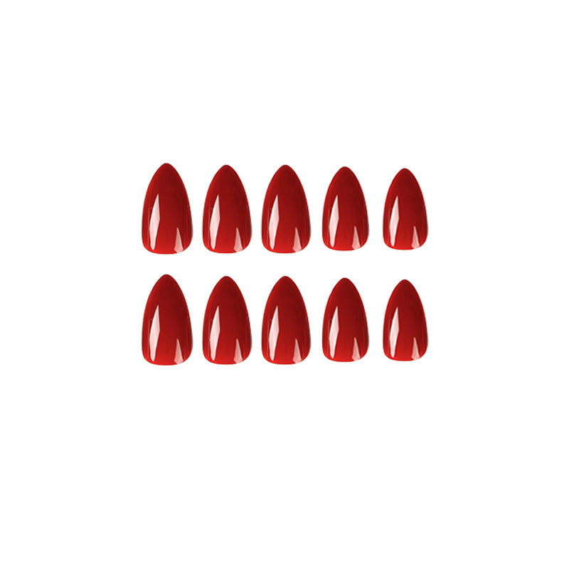 Wear Armor Mid-Length Nails - Solid Color Drop Shape Set