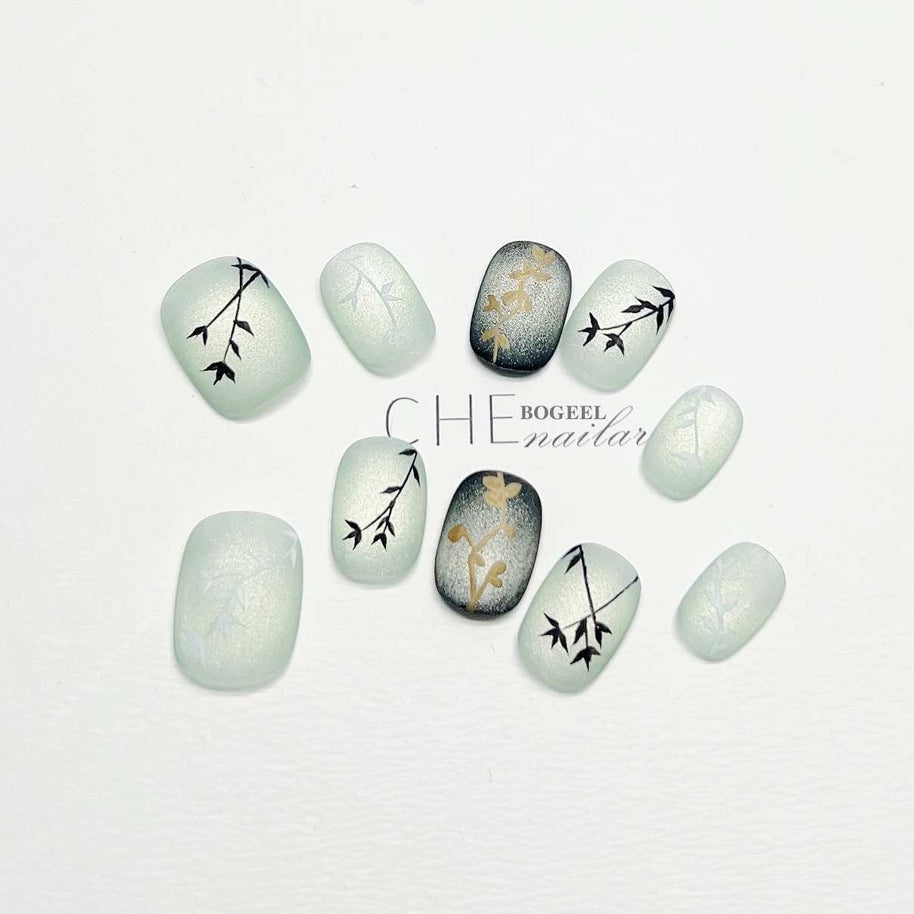 Summer Short Square Fake Nails – Round Edge Nail Tip