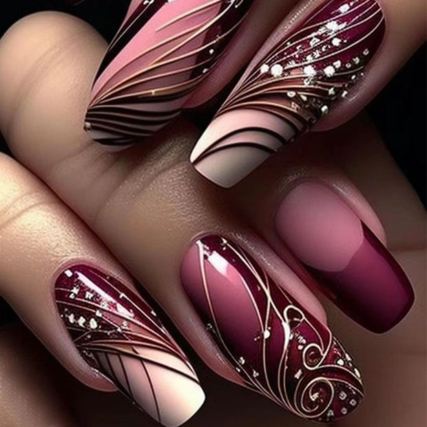 Wear Armor Nail Tips - Classic Line Design for Ladies
