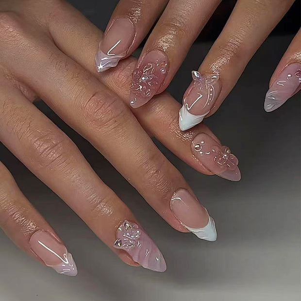 Wearable Nail Art - Flashing 3D Butterfly Tips
