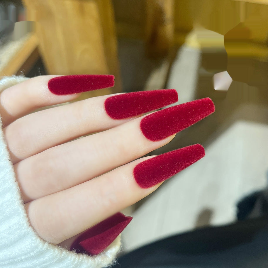 Wearable Press On Nails - Quick Application Velvet Design
