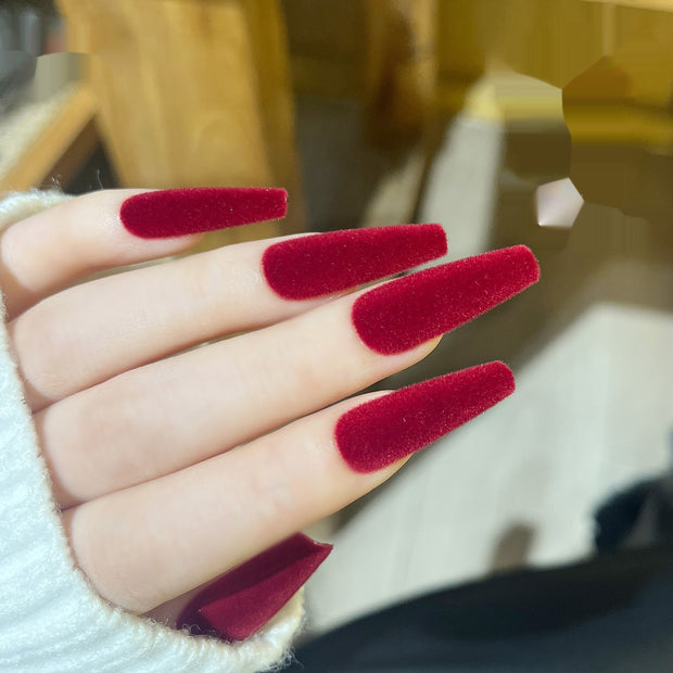 Wearable Press On Nails - Quick Application Velvet Design
