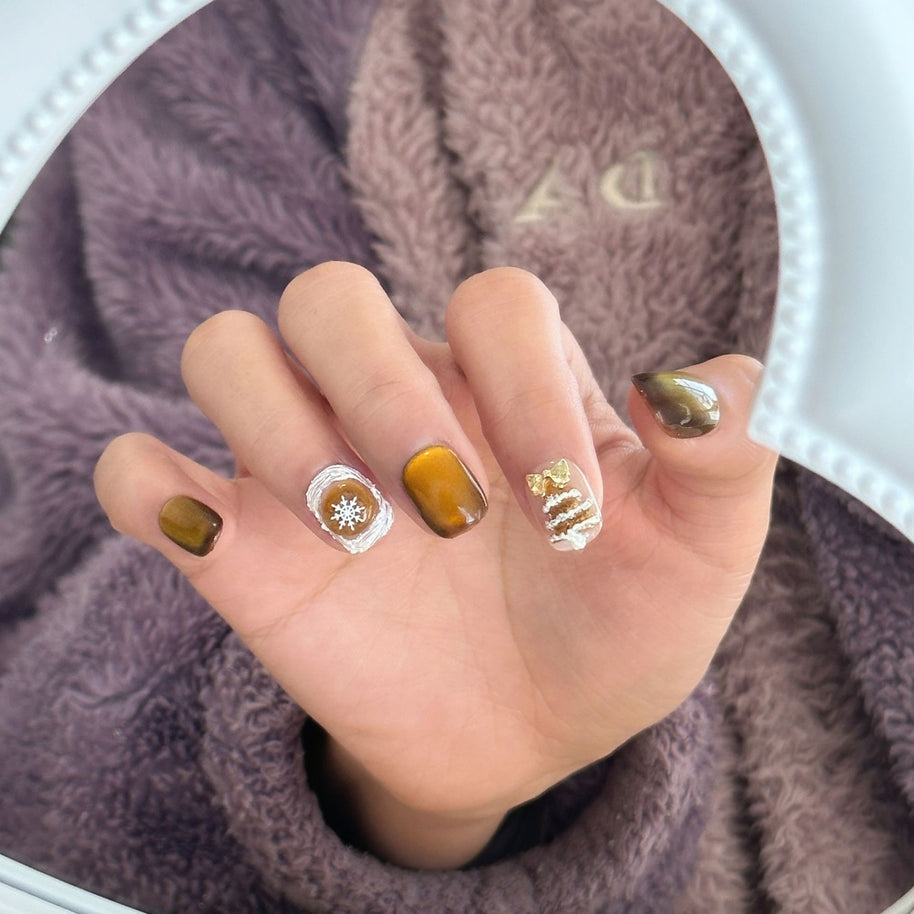 Starry Sky Nail Tips - Retro Sweet & Cool Style