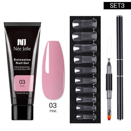 Nail Extension Glue Kit – Phototherapy Gel + Brush + Fake Film