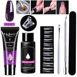 7-Piece Nail Extender Kit - UV/LED Crystal Resin Set