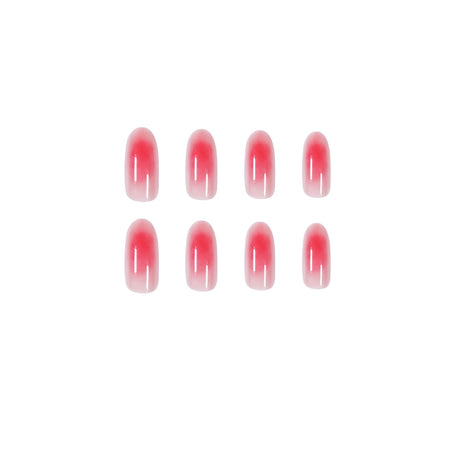 Powder Blusher Nail Tips - Soft Rose Gradient Design