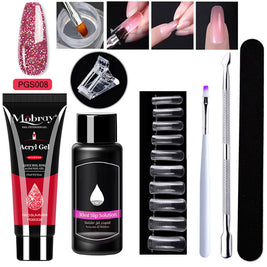 7-Piece Nail Extender Kit - UV/LED Crystal Resin Set