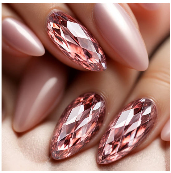 European Style Nail Tips - Glossy French Ombre Design