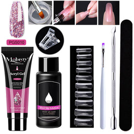 7-Piece Nail Extender Kit - UV/LED Crystal Resin Set
