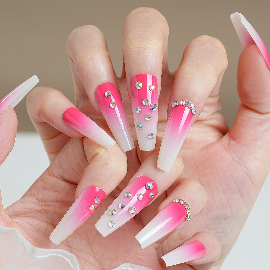 Almond Wear Nails - Simple Glossy Fake Nail Tips