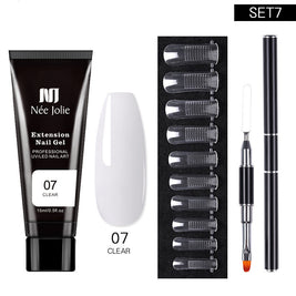 Nail Extension Glue Kit – Phototherapy Gel + Brush + Fake Film