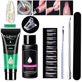7-Piece Nail Extender Kit - UV/LED Crystal Resin Set