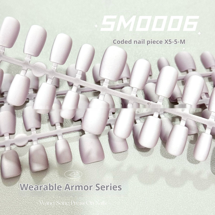 Letter Diary Cat Eye Nails - Frosted Velvet Press On Set