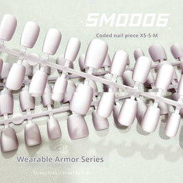 Letter Diary Cat Eye Nails - Frosted Velvet Press On Set