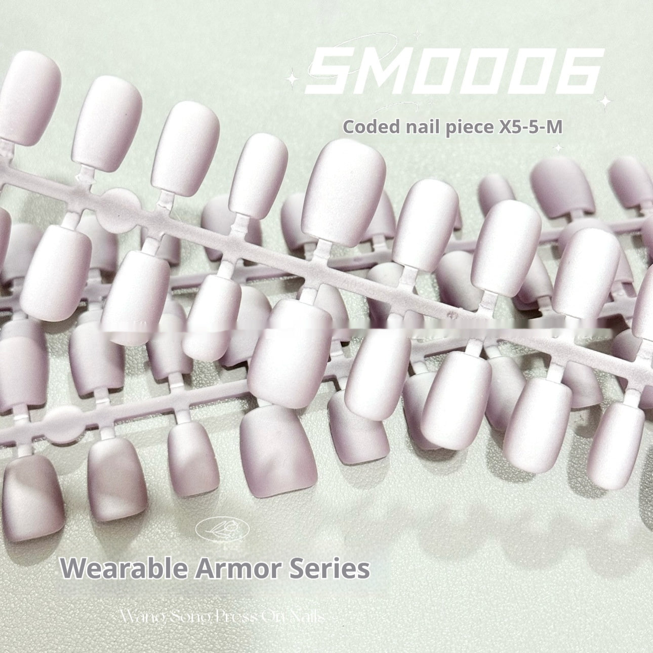 Letter Diary Cat Eye Nails - Frosted Velvet Press On Set