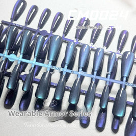 Solid Color Cat Eye Nail Tips - Cool Chameleon Effect