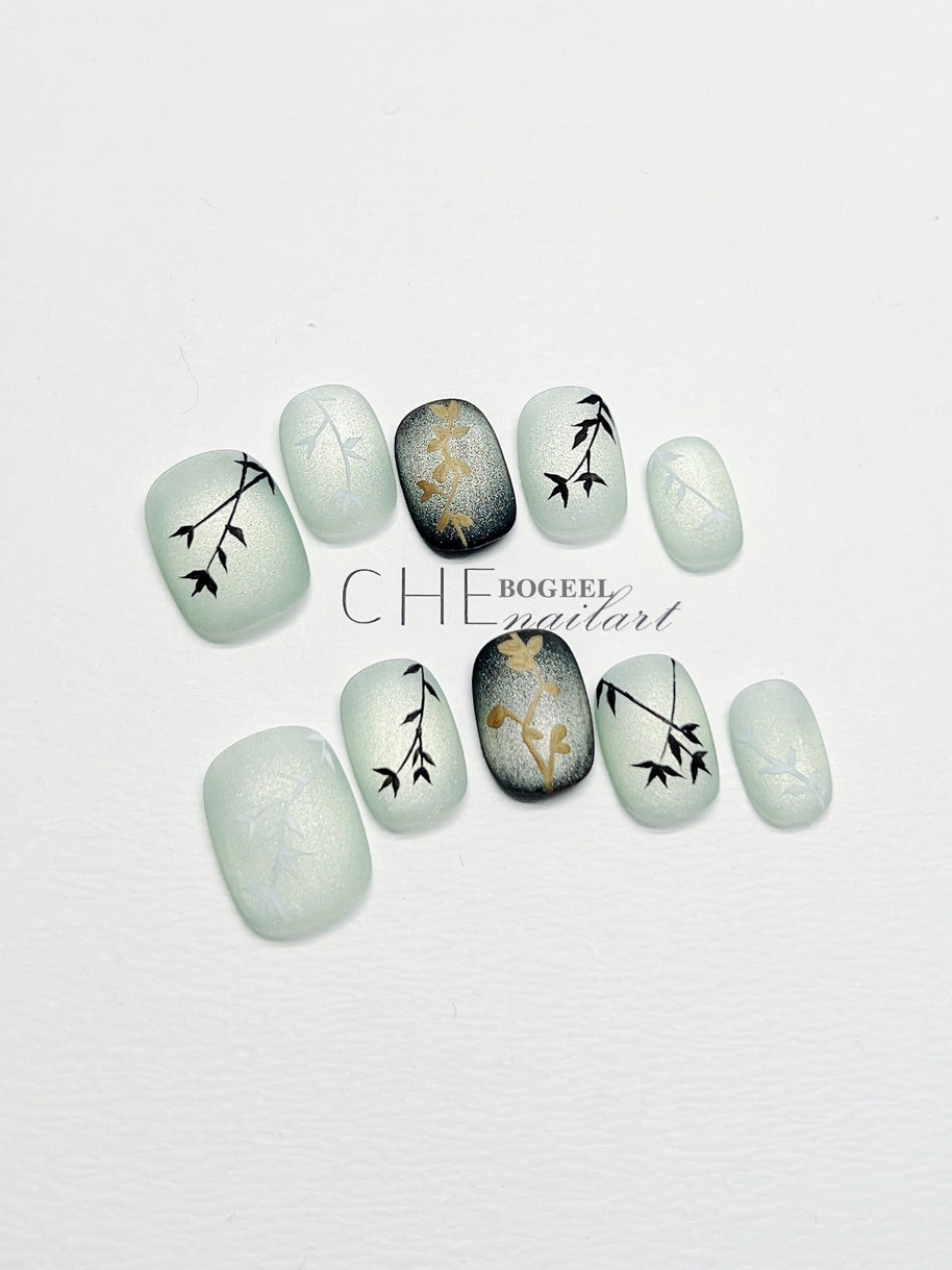 Summer Short Square Fake Nails – Round Edge Nail Tip