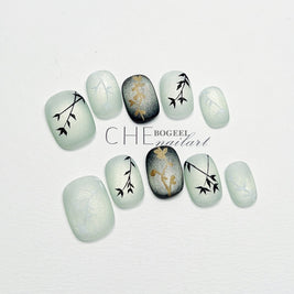 Summer Short Square Fake Nails – Round Edge Nail Tip