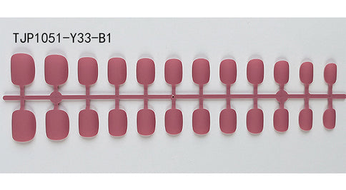 Starry Sky Matte Nails - Short Round Fake Nail Set